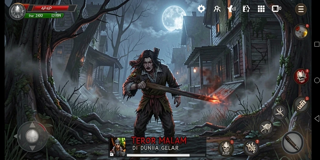 Tampilan gameplay mencekam dan penuh teror di 4P4P.