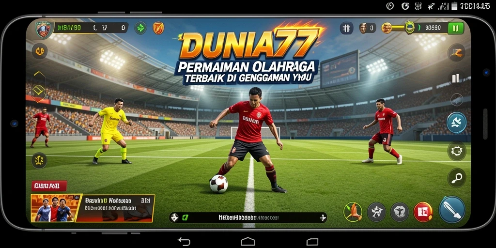 Tampilan gameplay seru dan realistis di DUNIA77.