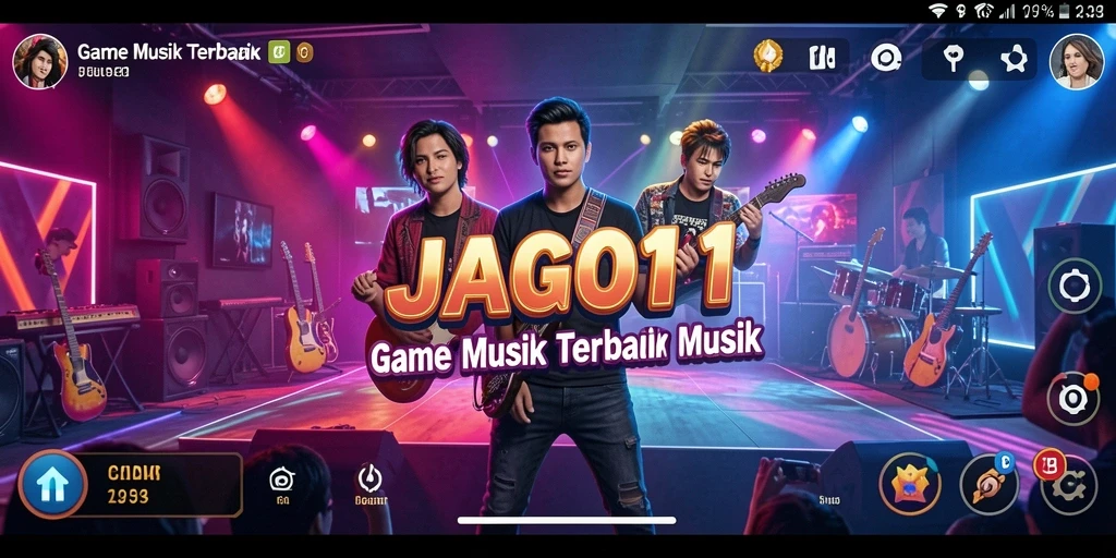 Tampilan seru gameplay JAGO11 dengan musik interaktif.