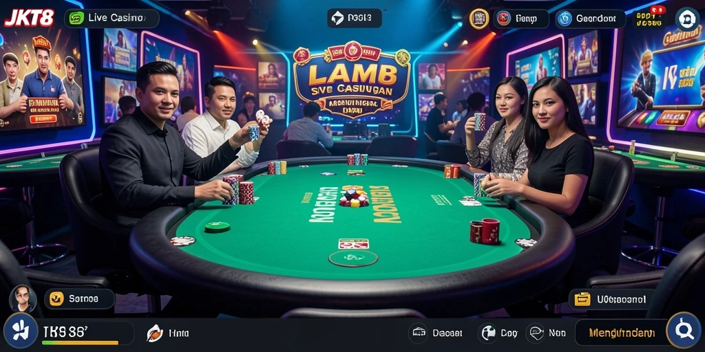 Gameplay JKT8 yang mendebarkan dengan dealer langsung dari studio.