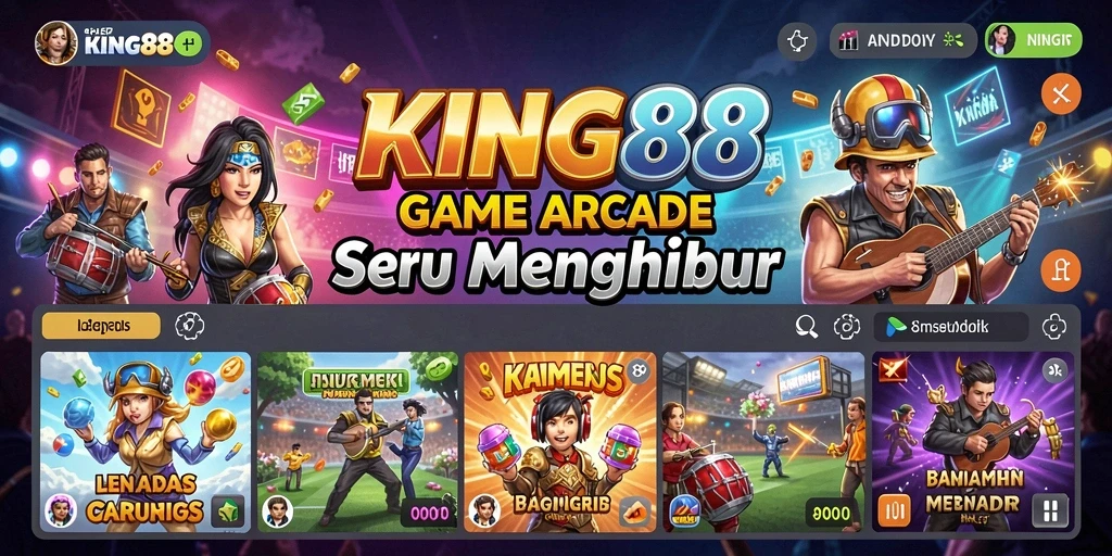Screenshot gameplay KING88 yang menampilkan keseruan arcade yang seru.