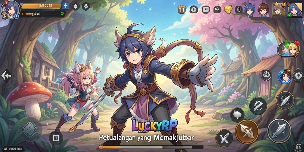 Gameplay seru LUCKYRP yang penuh petualangan Anime.