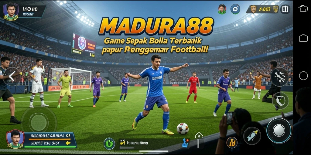 Tampilan seru gameplay MADURA88 dalam pertandingan sepak bola.