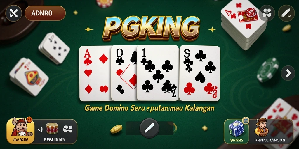 Tampilan gameplay PGKING yang menarik saat bermain Domino.