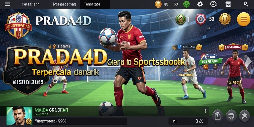 Tampilan utama PRADA4D dengan berbagai pilihan taruhan Sportsbook.