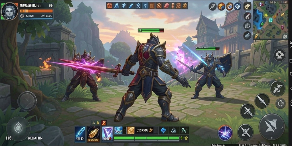 Tampilan gameplay yang menarik dan strategi mendalam dalam REBAHIN.