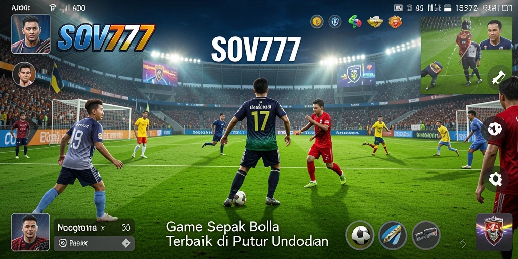 Tampilan gameplay SOV777 yang mendebarkan dan penuh aksi sepak bola.