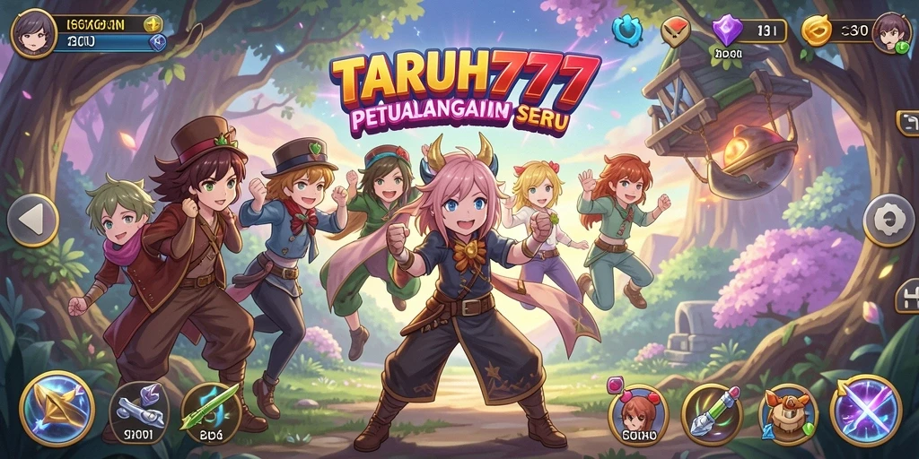 Tampilan gameplay seru TARUH777 yang penuh aksi Anime.