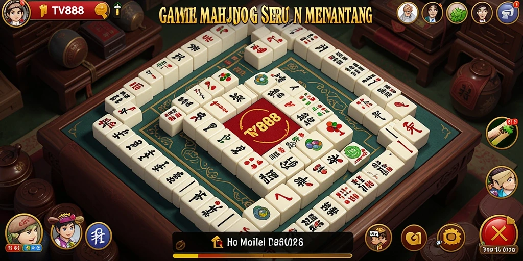 Tampilan gameplay <strong>TV888</strong> yang menarik dan menantang dalam permainan Mahjong.